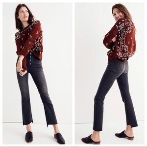 Madewell Cali Demi Boot Jeans Raw Hem